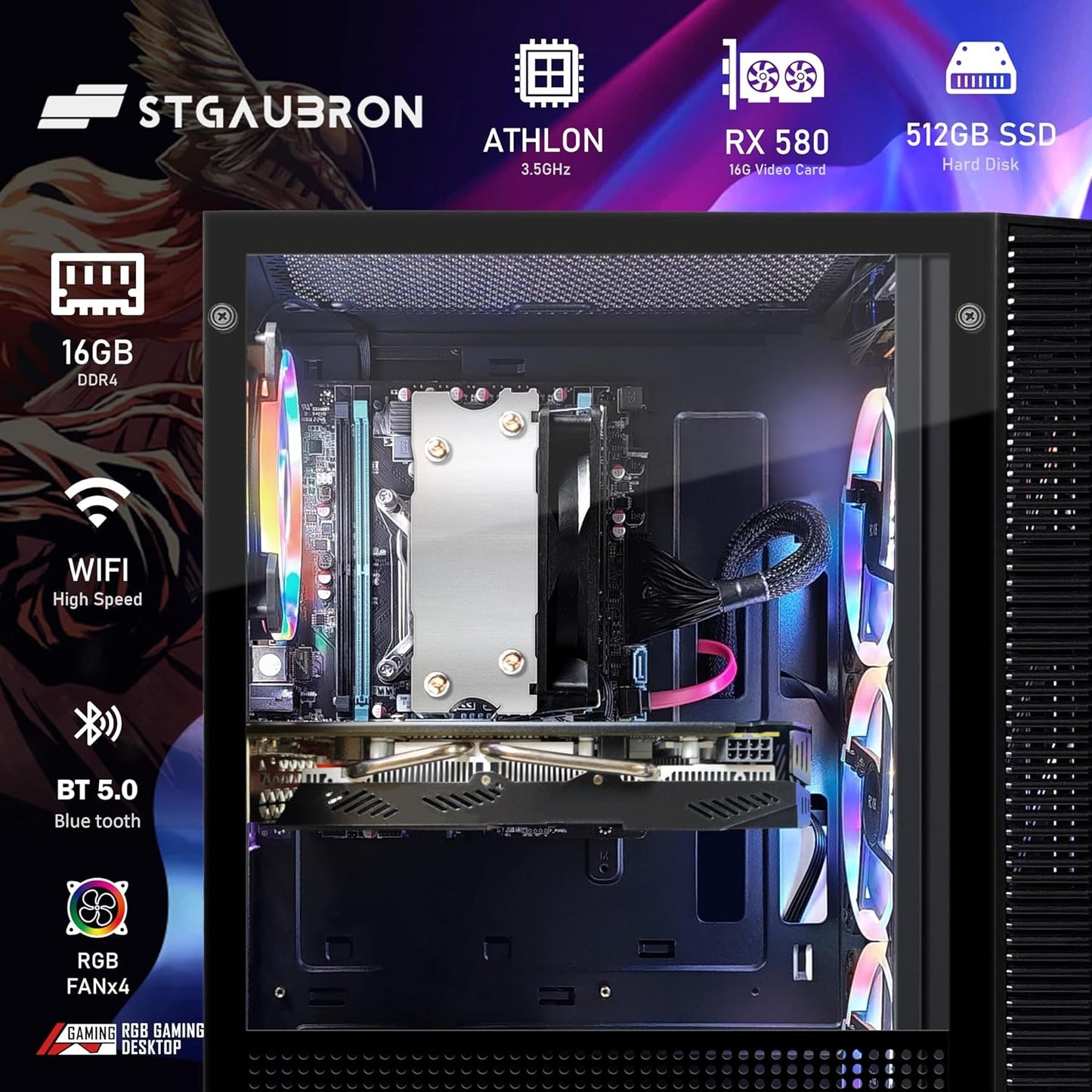 Torre Athlon 3000g Ram8 Solido512
